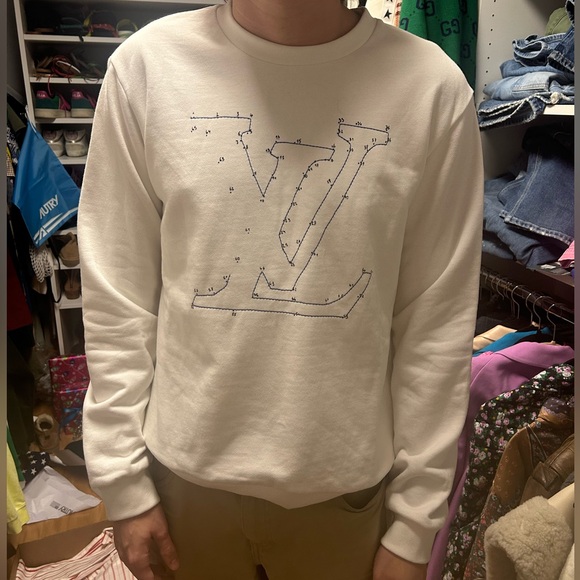Louis Vuitton LV Stitch Print Embroidered Sweatshirt NWT - Picture 7 of 7